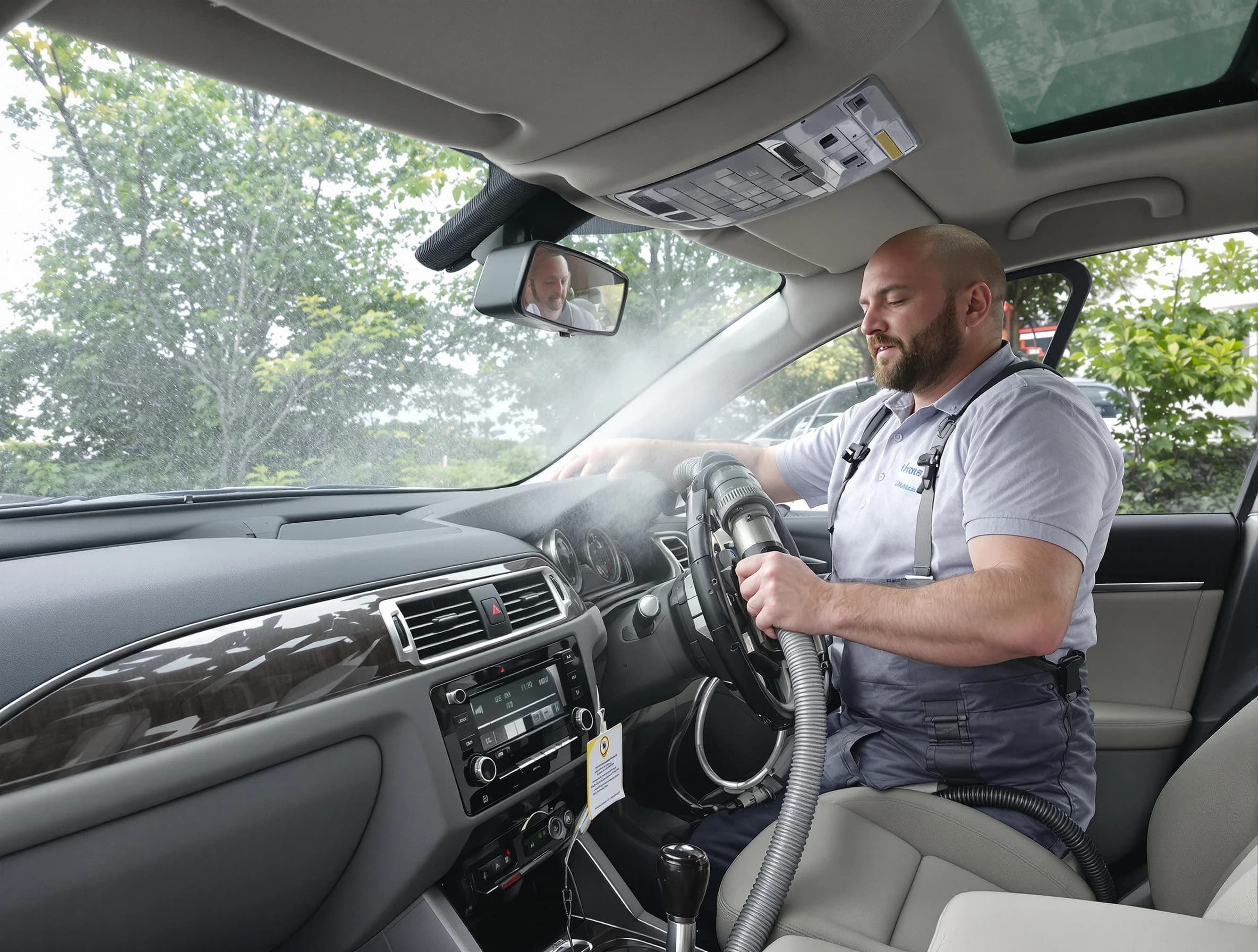 South Jordan Air Duct Cleaning specialist performing professional car duct cleaning in South Jordan