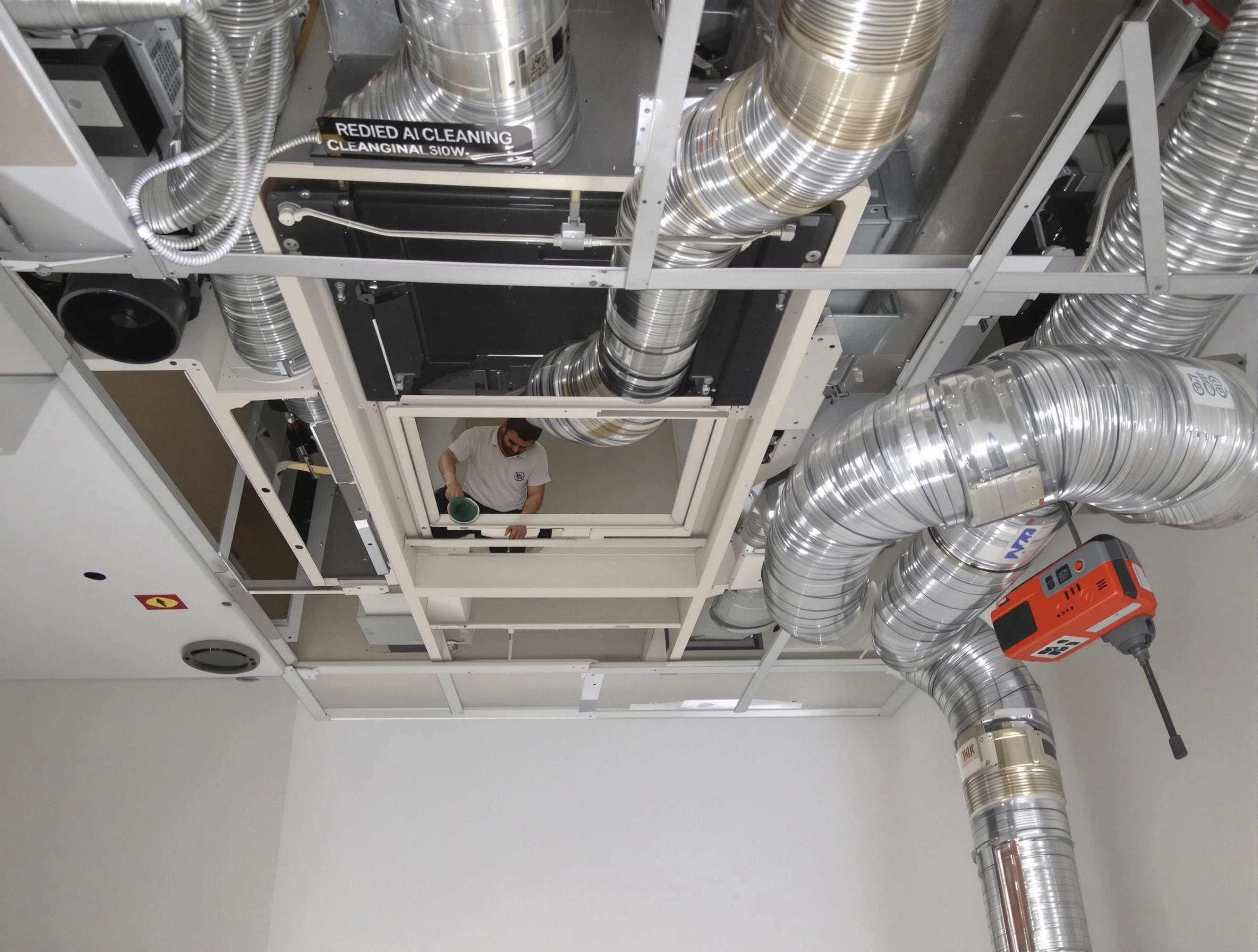 South Jordan Air Duct Cleaning technician performing detailed central duct system cleaning in South Jordan