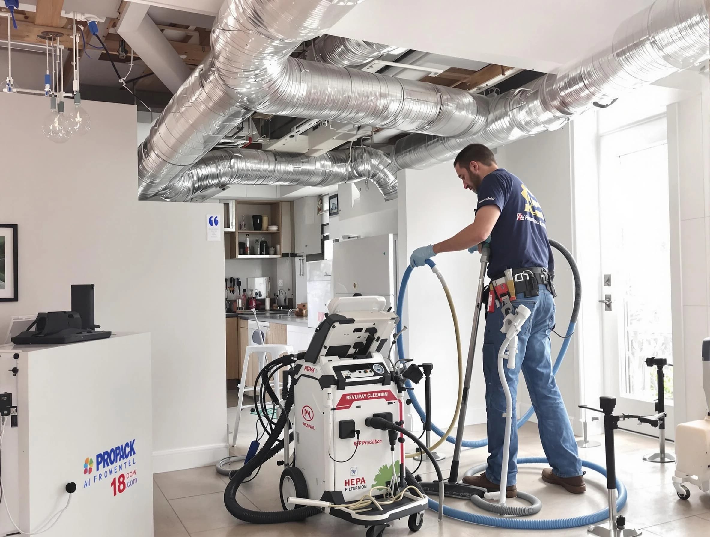 South Jordan Air Duct Cleaning technician performing advanced pure duct cleaning with specialized equipment in South Jordan