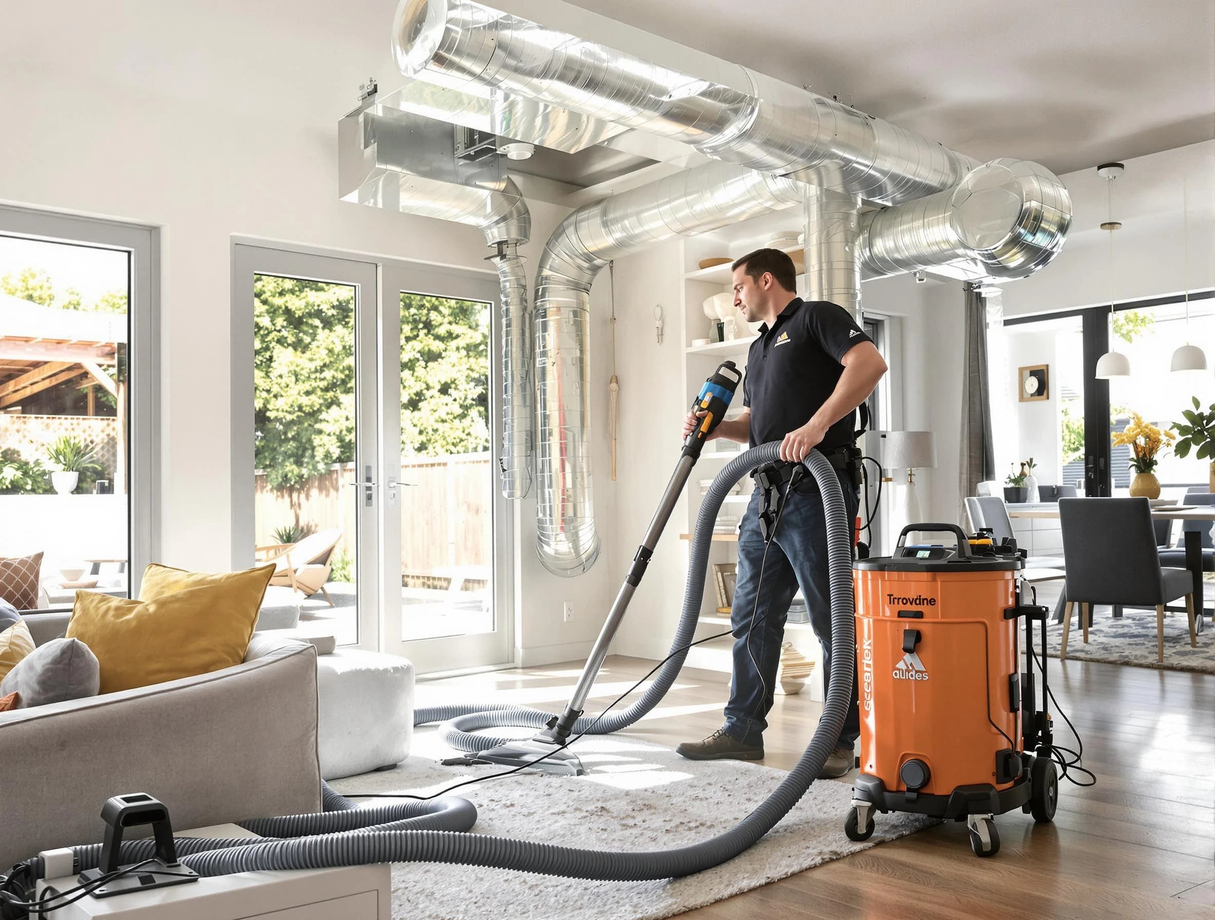 South Jordan Air Duct Cleaning specialist performing thorough residential duct cleaning using advanced equipment in South Jordan
