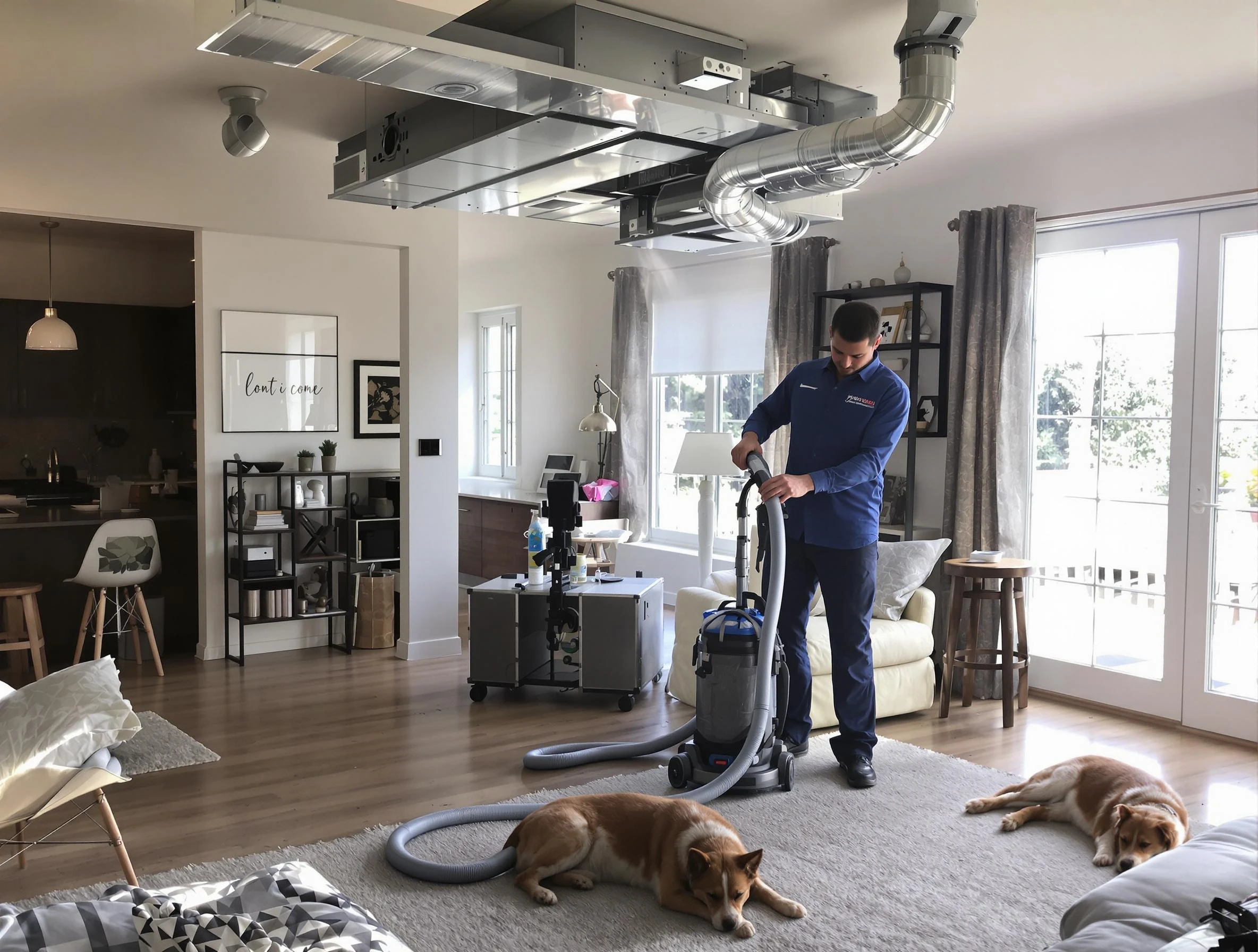 South Jordan Air Duct Cleaning technician performing detailed indoor duct cleaning for improved air quality in South Jordan