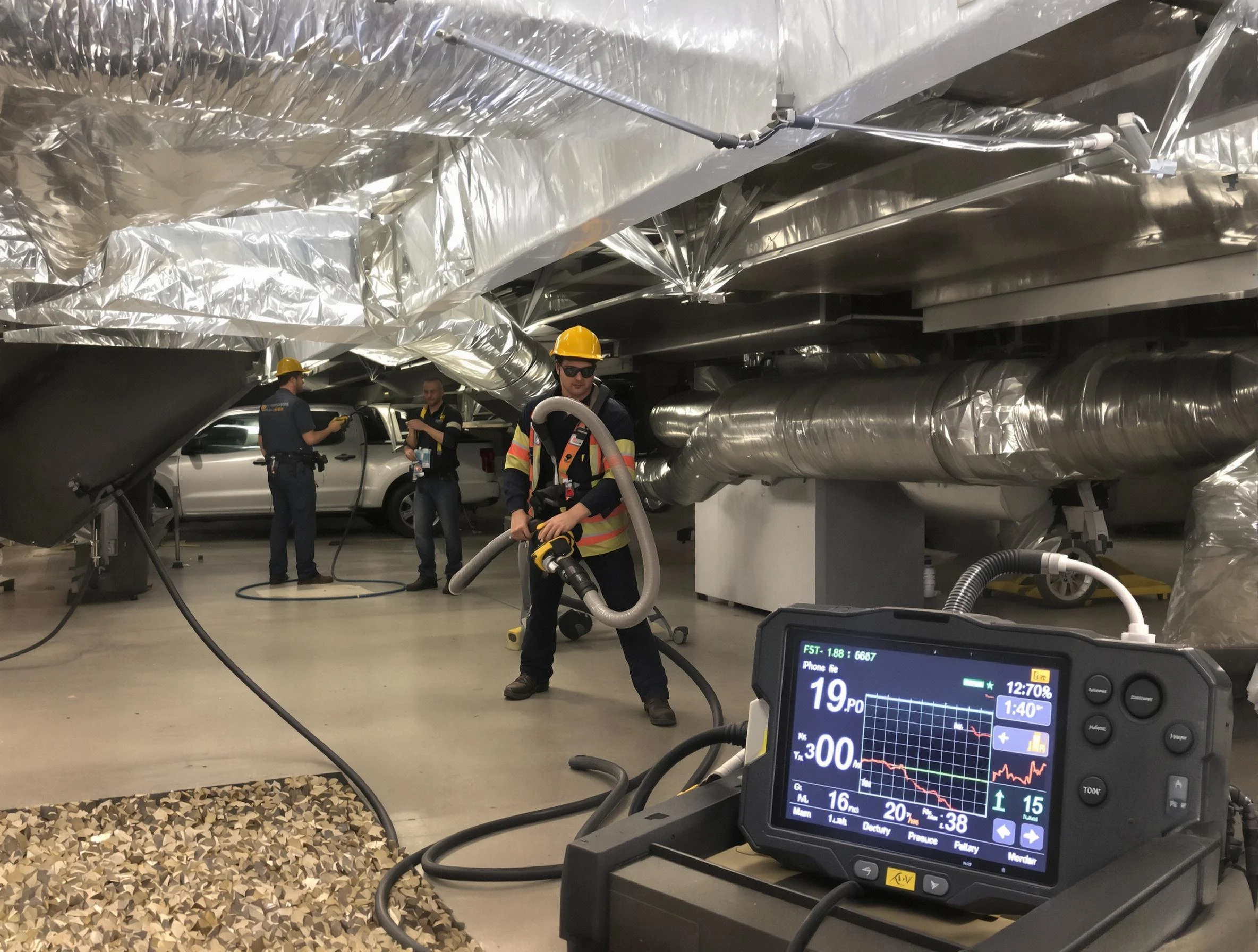 Professional negative pressure duct cleaning by South Jordan Air Duct Cleaning in South Jordan