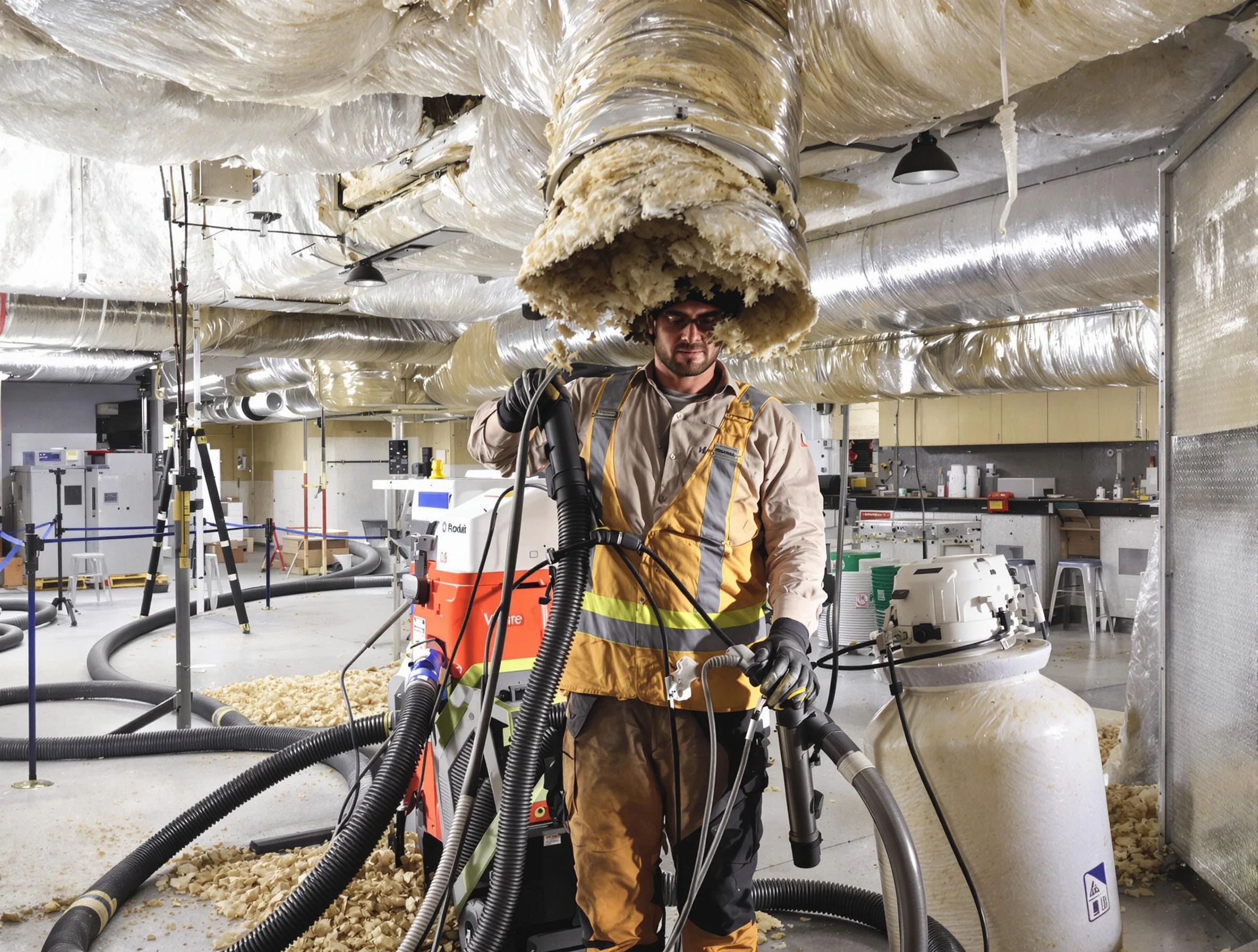 Professional vacuum insulation removal by South Jordan Air Duct Cleaning expert in South Jordan